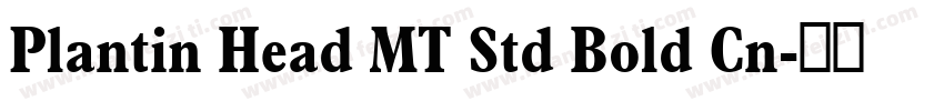 Plantin Head MT Std Bold Cn字体转换